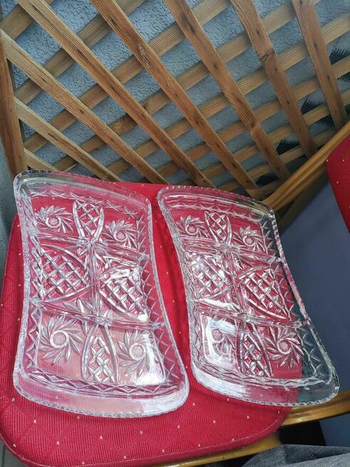 Patera Kryształowa półmisek Taca z Kryształu Salaterka