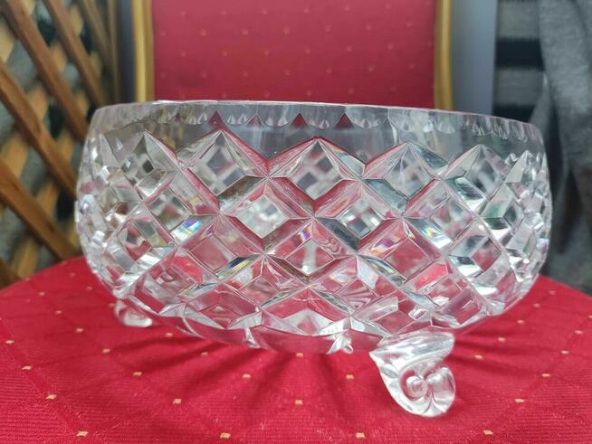 Owocarka Kryształowa półmisek Miska Patera z Kryształu