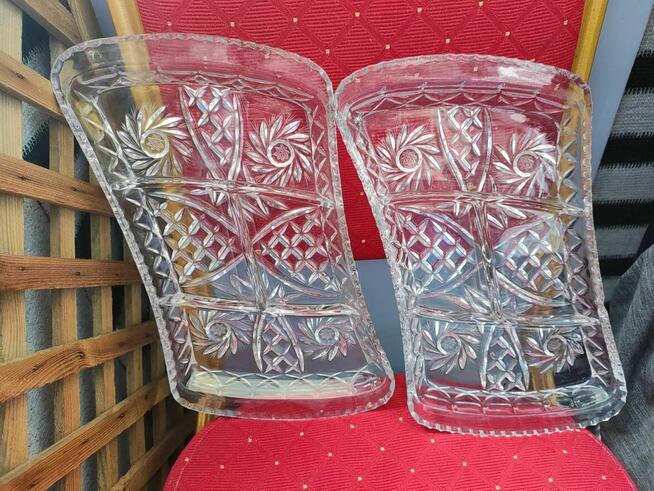 Patera Kryształowa półmisek Taca z Kryształu Salaterka