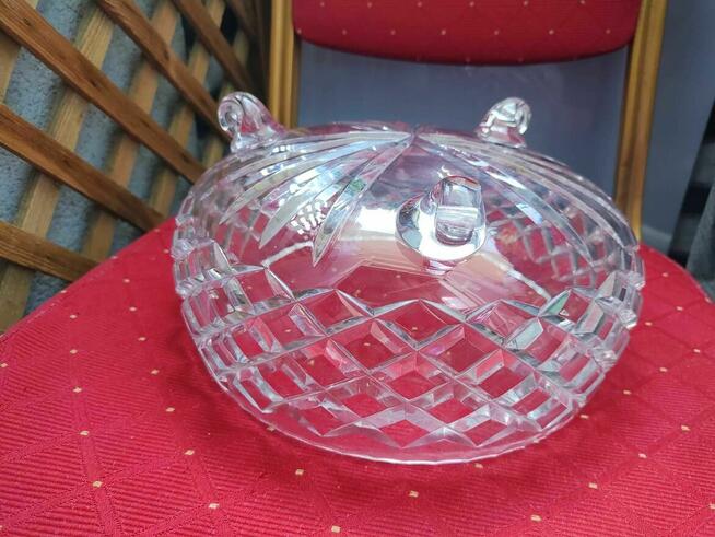 Owocarka Kryształowa półmisek Miska Patera z Kryształu