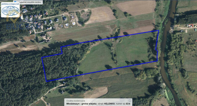 Działka rolna Helenka gm. Młodzieszyn,