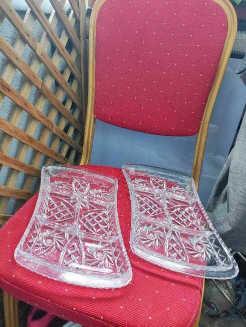 Patera Kryształowa półmisek Taca z Kryształu Salaterka