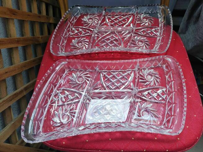 Patera Kryształowa półmisek Taca z Kryształu Salaterka