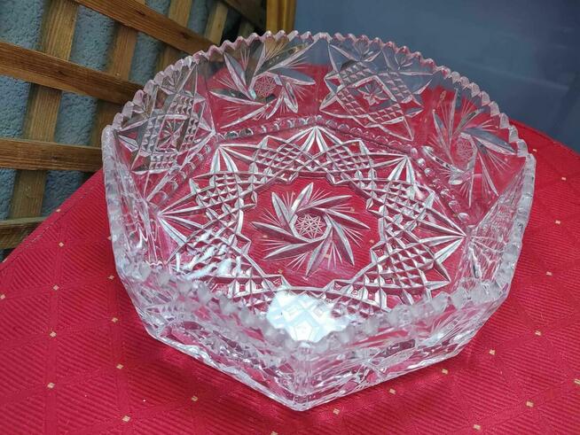 Patera kryształowa z kryształu misa Miska misa Salaterka