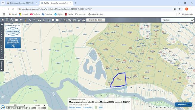 Leśna działka budowlana nad Pilicą
