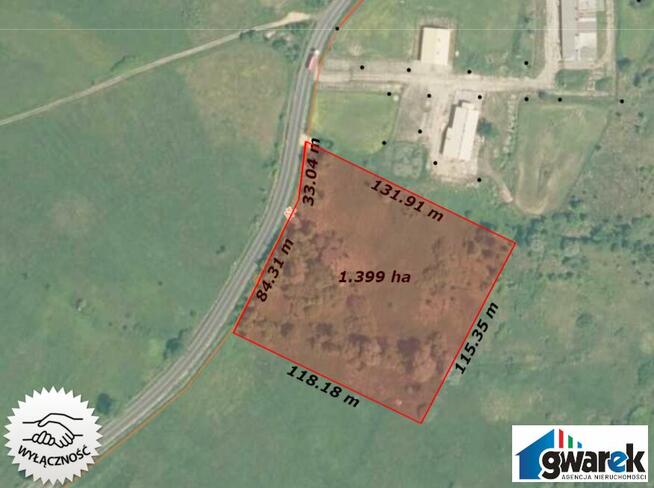 Działka Inwestycyjna Przemysłowa Usługowa Niegowonice Łazy