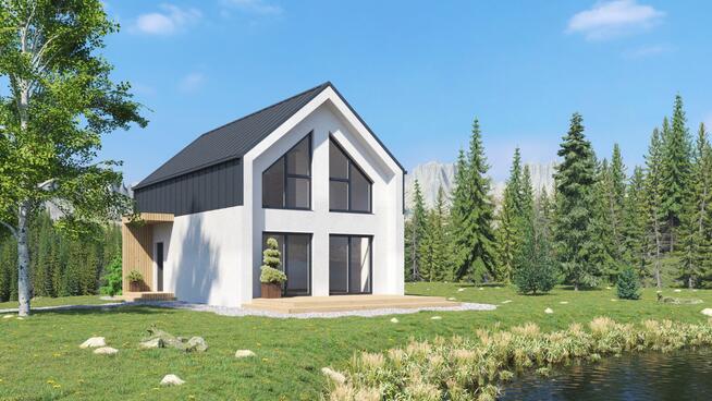 Dom całoroczny z piętrem MODERN 70m2 na zgłoszenie stodoła