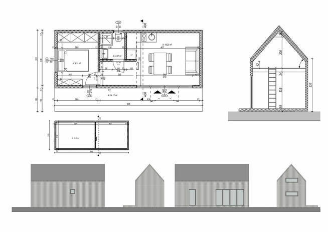 Domek letniskowy/całoroczny drewniany do 35m2 na zgłoszenie