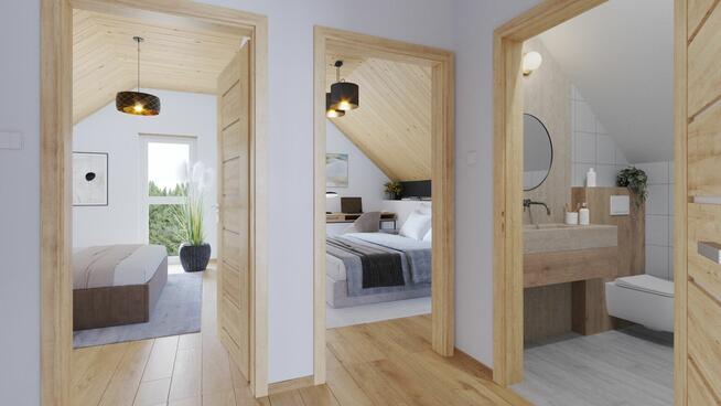 Dom całoroczny z piętrem MODERN 70m2 na zgłoszenie stodoła