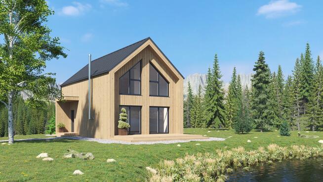 Dom całoroczny z piętrem MODERN 70m2 na zgłoszenie stodoła