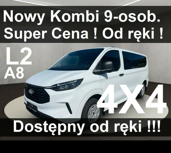 Ford Transit Custom 4x4 170KM Klima auto Kamera Czujniki Dostępny od ręki !! 2233 zł