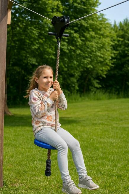 Tyrolka zestaw tyrolki bez liny solidny polski bloczek podwó