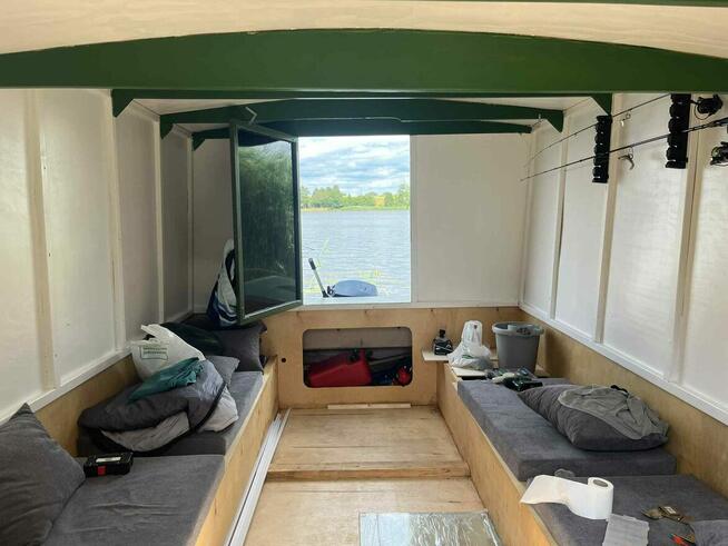 Łódź, domek na ryby statek płaskodenka 6x2,40 houseboat