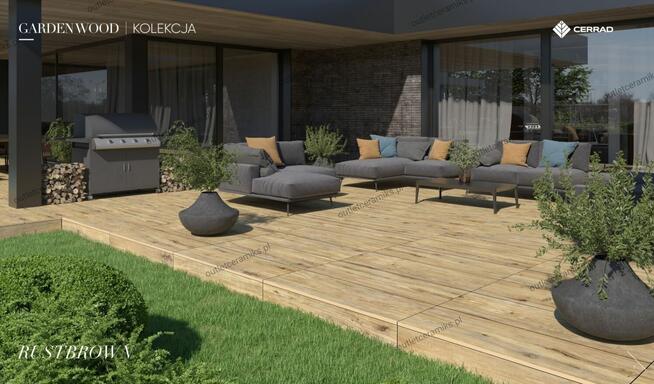 Tarasowe płyty drewnopodobne 2cm 120x40 Garden wood gat.1