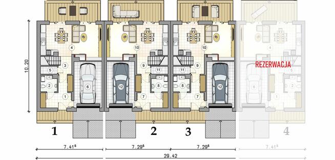 Nowoczesny dom w zabudowie szeregowej 116m