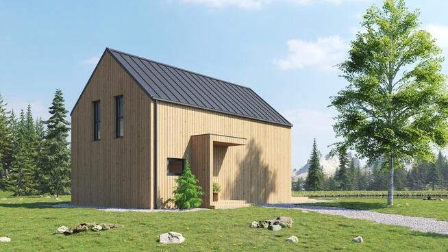 Dom całoroczny z piętrem MODERN 70m2 na zgłoszenie stodoła