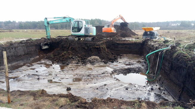 Kopanie stawów usługi koparkami wyburzenia rozbiórki