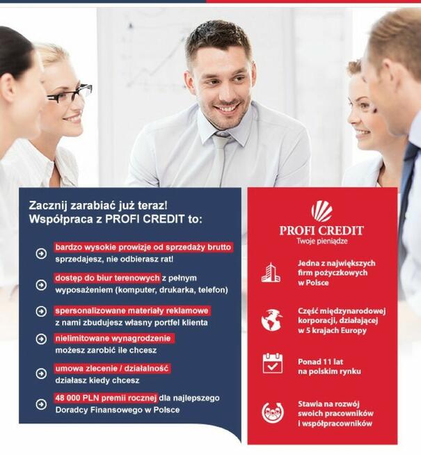 Doradca Klienta- praca w finansach- pożyczki