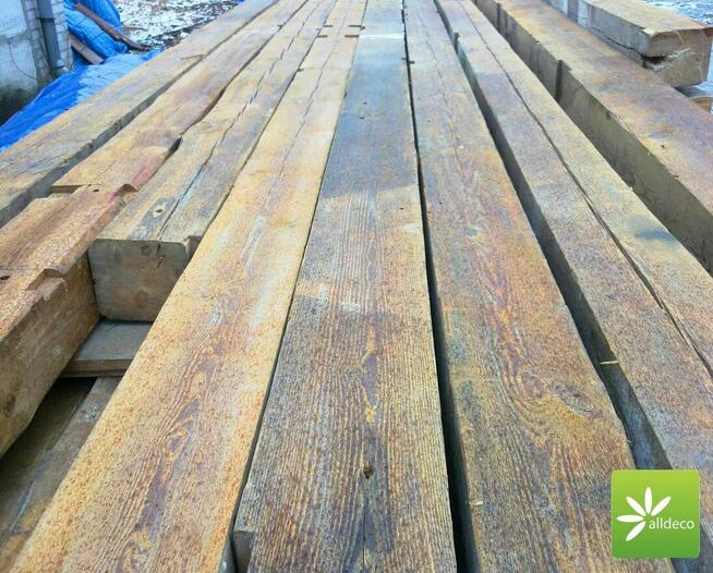 Stare belki ciosane i cięte piłą - konstrukcyjne i dekoracyjne