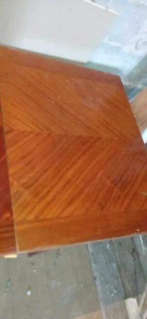 Komplet stół rozkładany +4 krzesła drewniane na wysoki połys