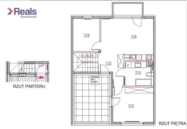 Słoneczne mieszkanie w domu szeregowym.