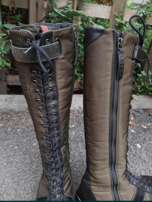 Buty PRADA do jazdy konnej lub wysokie trampki w stylu rocko