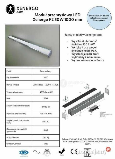 Moduł Przemysłowy LED 100W 1500mm