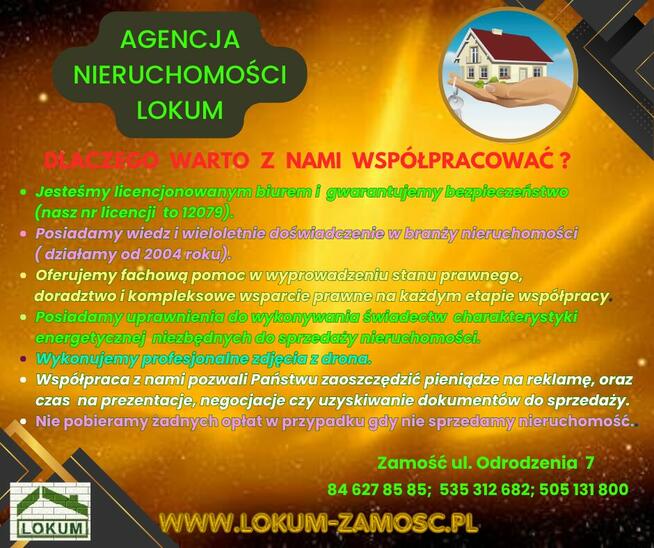 Działka w Zarzeczu gmina Zamość 0,22 ha