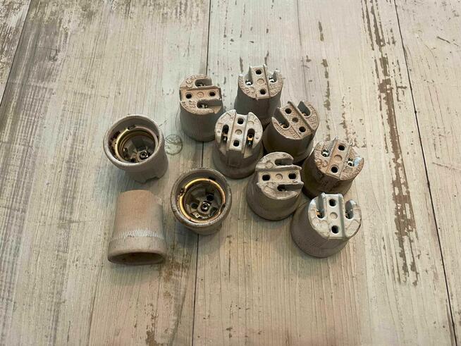 Oprawki porcelanowe E27 stare