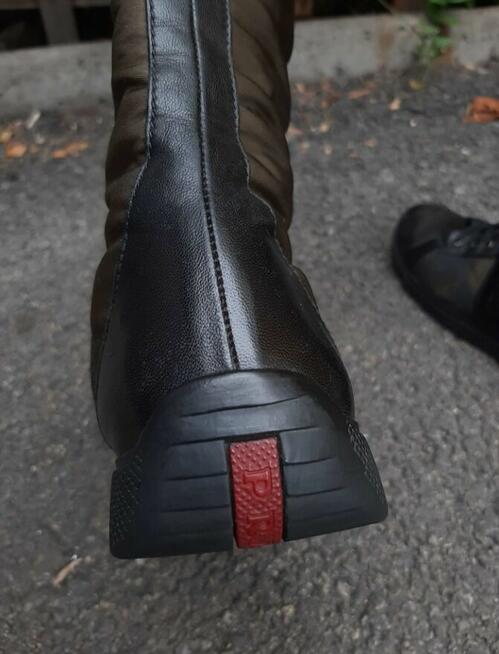 Buty PRADA do jazdy konnej lub wysokie trampki w stylu rocko