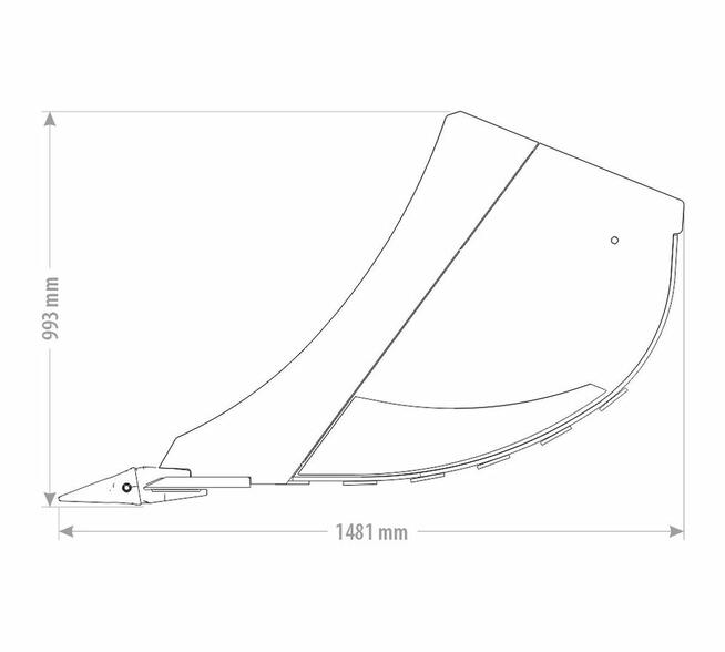 ŁYŻKA PODSIĘBIERNA Z ZĘBAMI 12 - 14 T