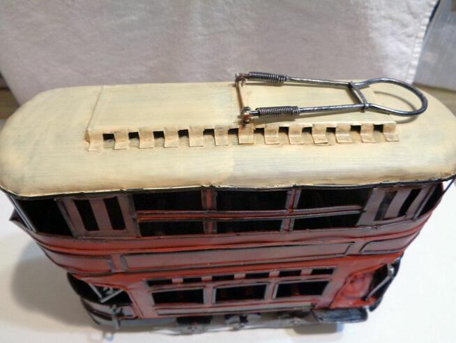 METALOWY MODEL TRAMWAJU PIĘTROWEGO