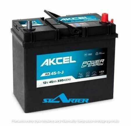 Akumulator AKCEL 12V 45Ah 330A Honda japan 3 LATA GWARANCJI