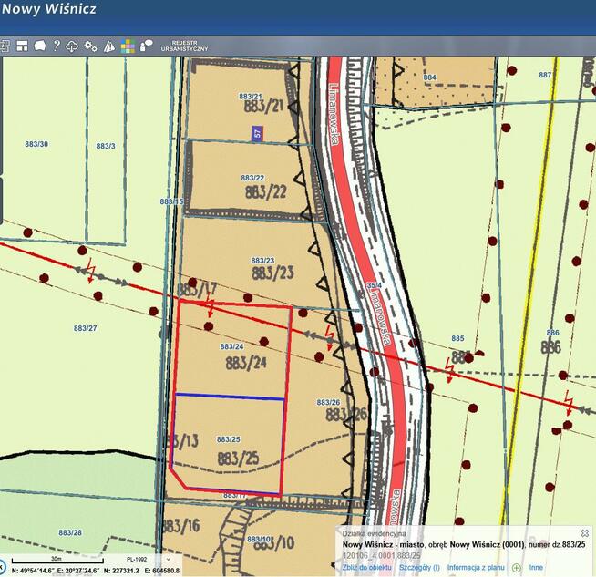 Działka budowlana Nowy Wiśnicz