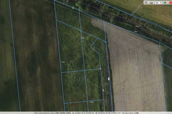 Działka budowlana Zawada gm. Turawa, Kępska