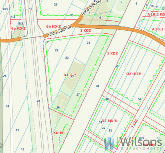 Działka usługowa Warszawa gm. Ursynów Ursynów, Sporna