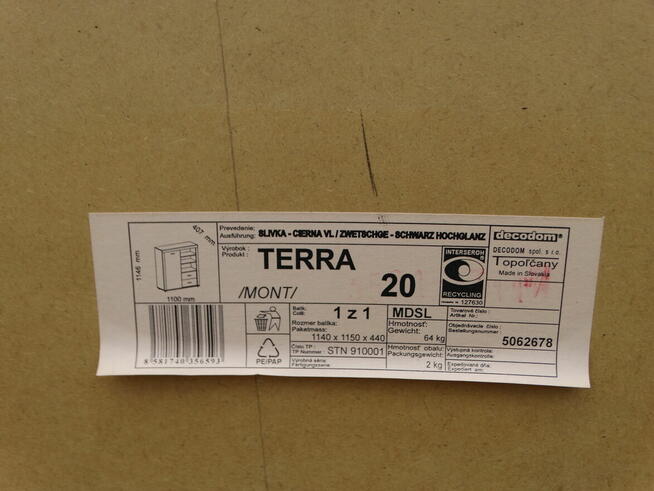 Elegancka Komoda Szafka czarny połysk/czarna śliwka Dekodom