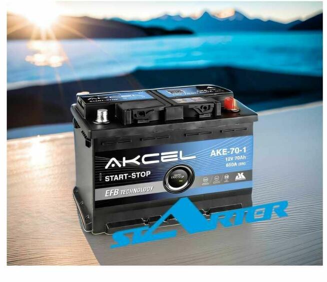Akumulator Akcel VARTA 70Ah AGM Start Stop 3 lata gwarancji