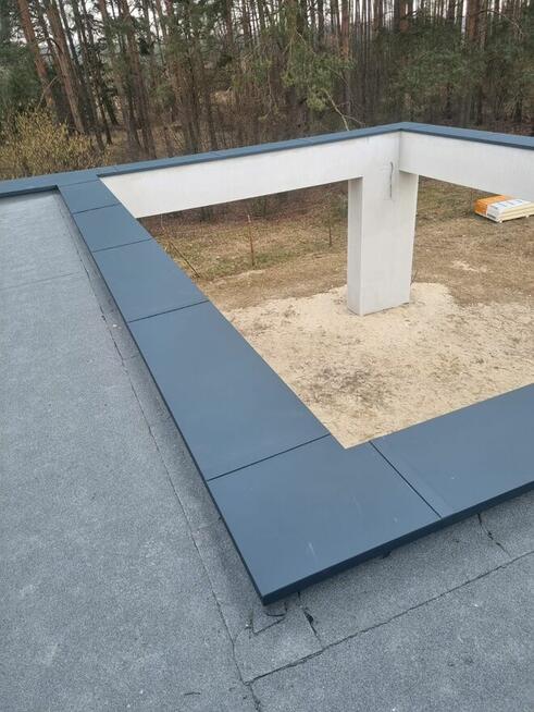 Obróbki na zasuwkę na attyki, ogrodzenia tarasy