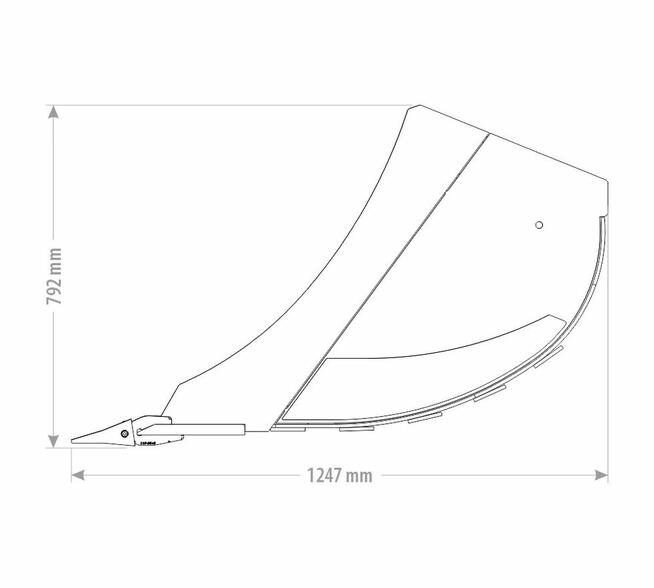 ŁYŻKA PODSIĘBIERNA Z ZĘBAMI 10 - 12 T