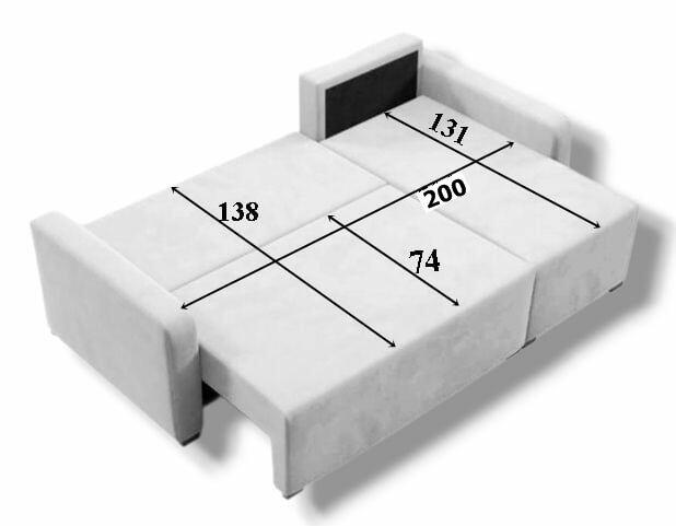 Narożnik SZYBKA wysyłka pojemnik funkcja spania NOWY Eryk