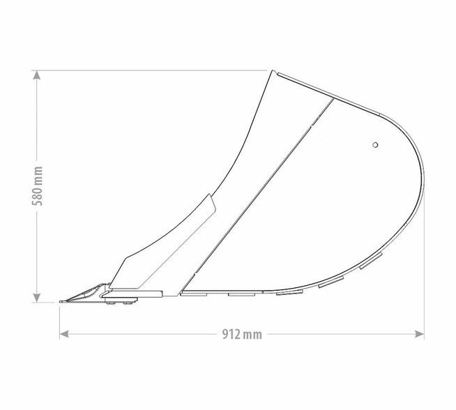 ŁYŻKA PODSIĘBIERNA Z ZĘBAMI 5 - 6 T