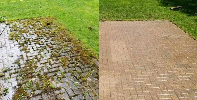 Czyszczenie KOSTKI BRUKOWEJ, chodników, elewacji i dachów