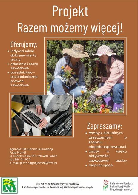 Praca / Szkolenia / Staże dla Osób z Niepełnosprawnością