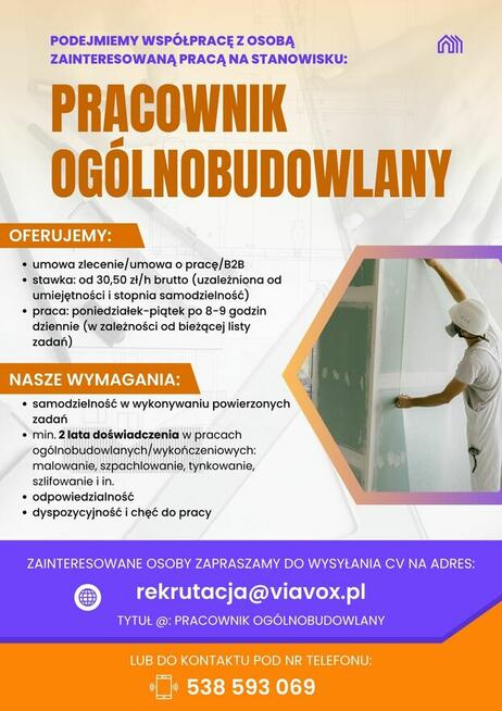Zatrudnimy pracownika ogólnobu