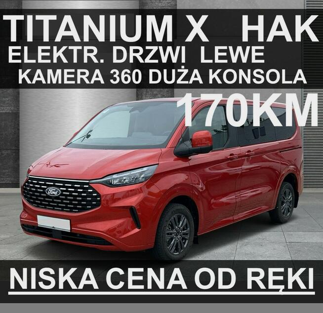 Ford Tourneo Custom L2 Titanium X  Drzwi elektr. HAK Kamera 360 Dostępny od ręki ! 3117zł