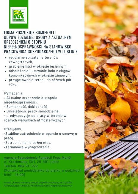 Pracownik Gospodarczy z Orzeczeniem