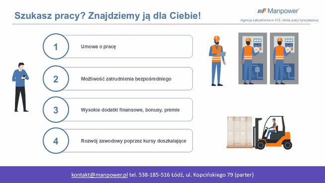 Pracownik produkcji wiele stanowisk