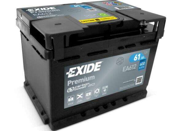Akumulator 61Ah 600A EA612 Exide Premium-DARMOWY DOWÓZ