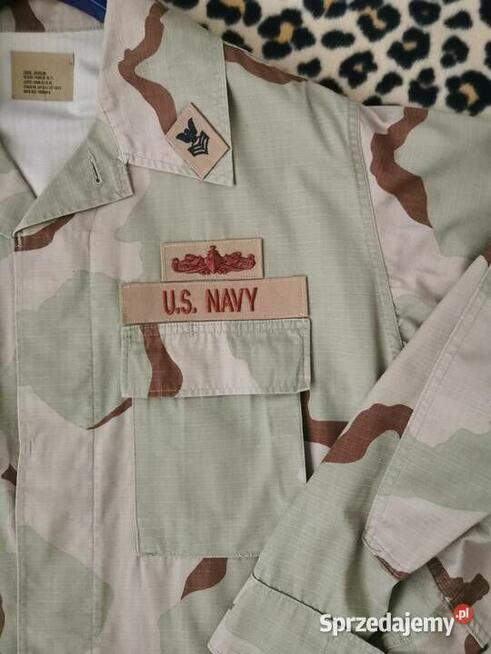 Bluza US NAVY ARMY Camo Beżowa Pustynna Khaki L/XL JAK NOWA
